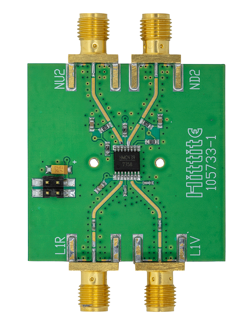 HMC439 Evaluation Board - Top View