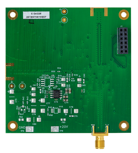 HMC700LP4 Evaluation Board - Bottom View