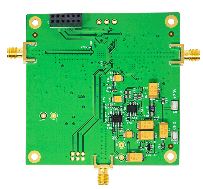 HMC702LP6CE Evaluation Board - Bottom View