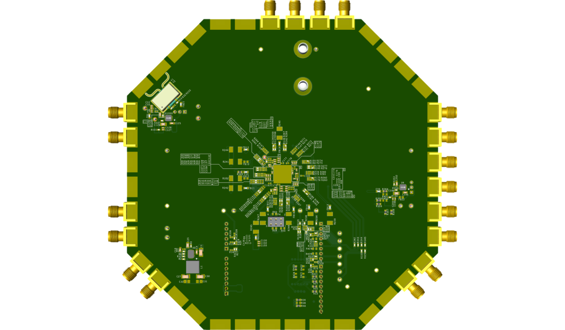 EVAL-HMC7044B Board Photo Bottom View
