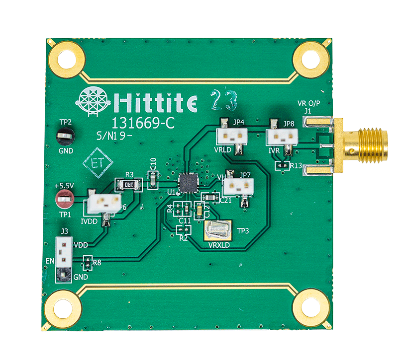 HMC976 Evaluation Board - Top View