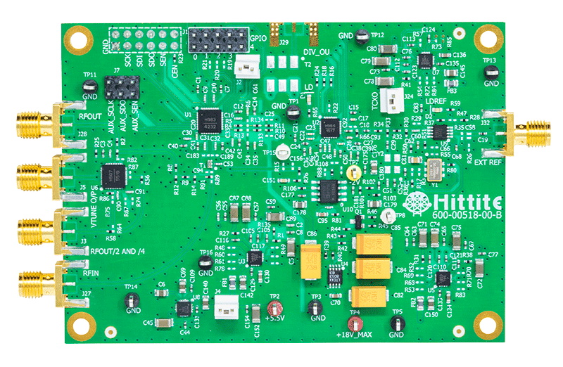 HMC984 Evaluation Board - Top View