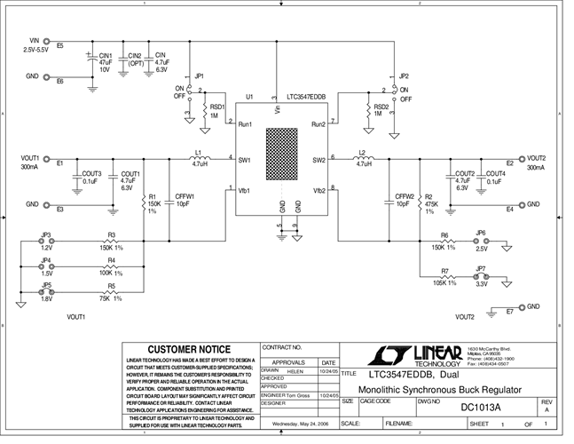 DC1013A - Schematic