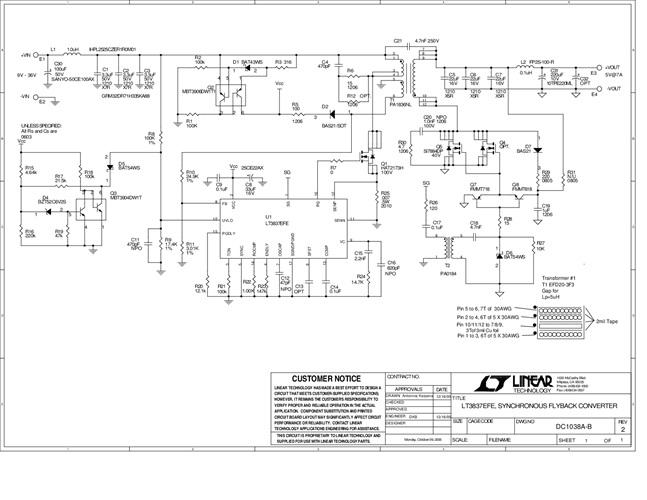 DC1038A-B - Schematic