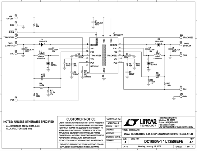 DC1060A - Schematic