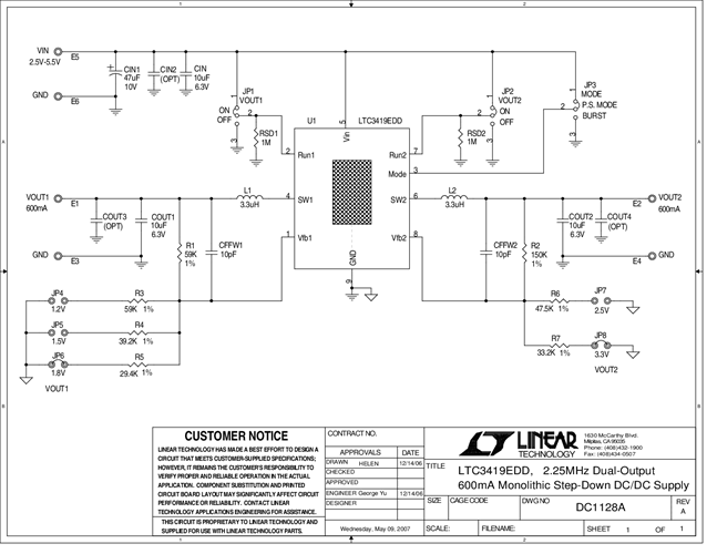 DC1128A - Schematic