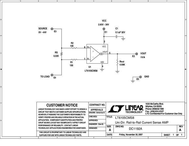 DC1192A - Schematic