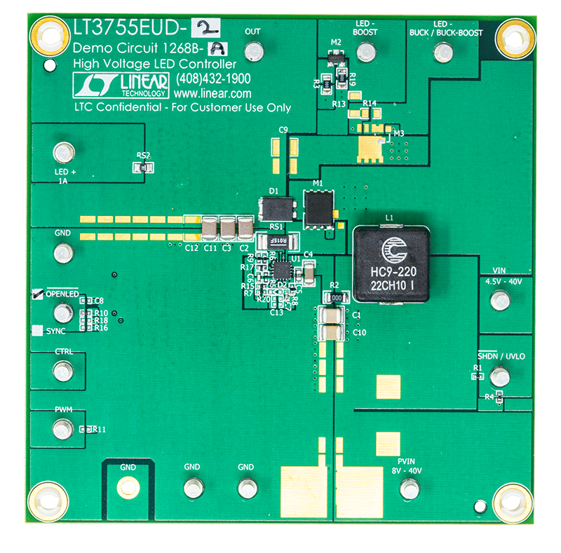 DC1268B-A Evaluation Board - Top View