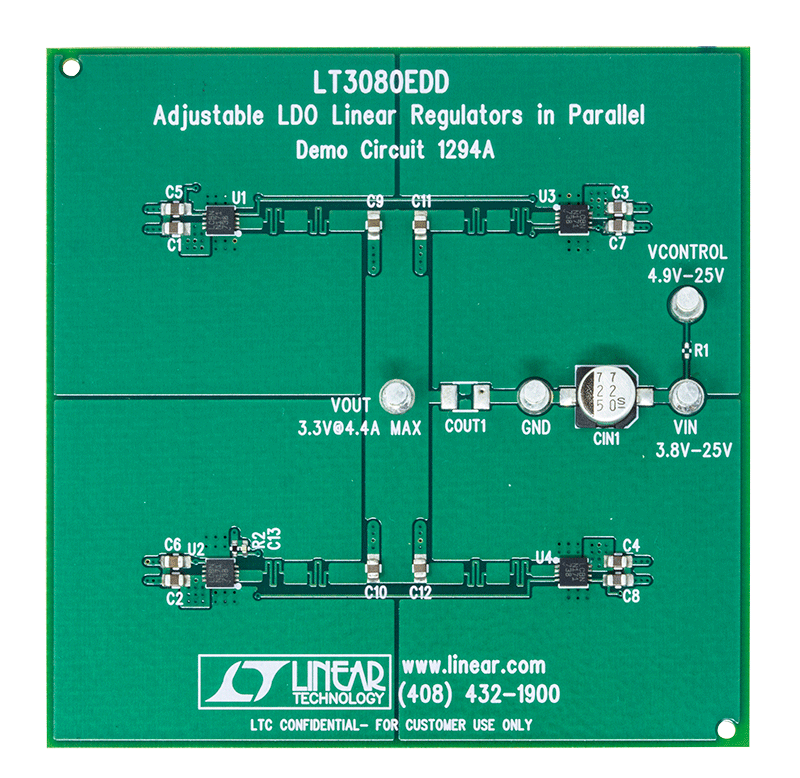 DC1294A Evaluation Board - Top View