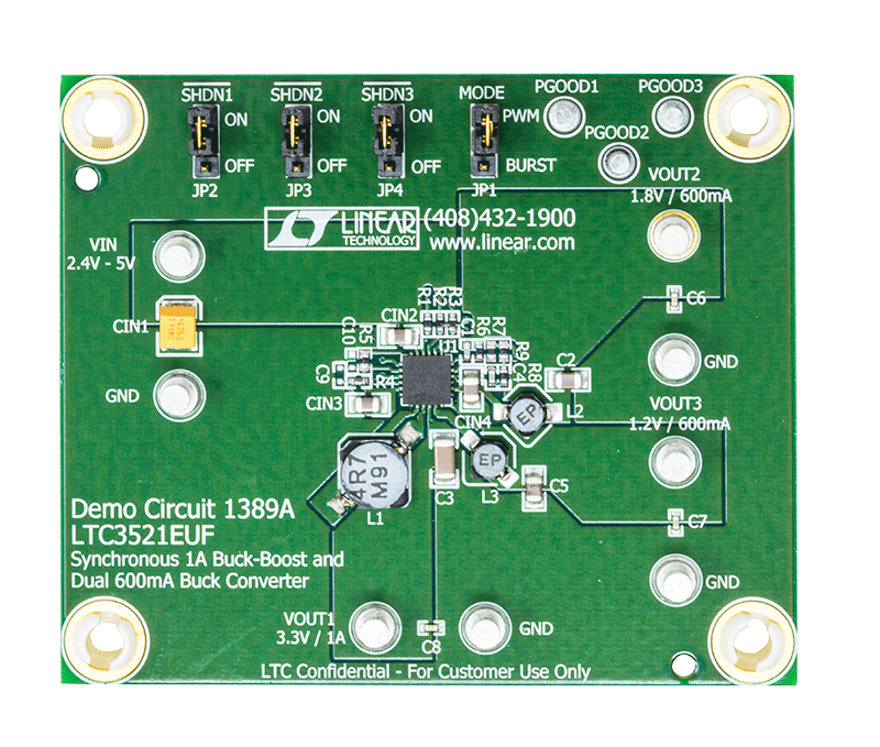 DC1389A Evaluation Board - Top View