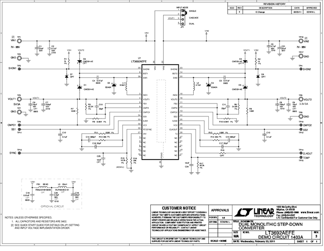 DC1403A - Schematic
