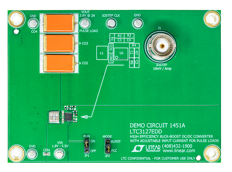 DC1451A Evaluation Board - Top View