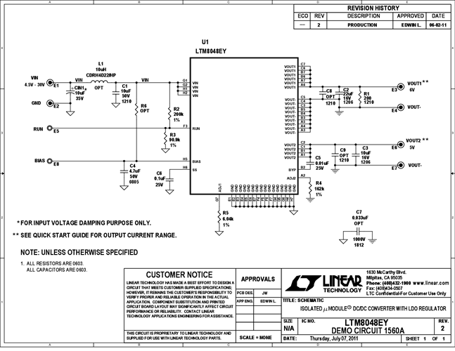DC1560A - Schematic