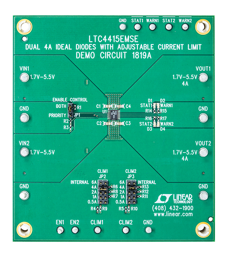 DC1819A Evaluation Board - Top View