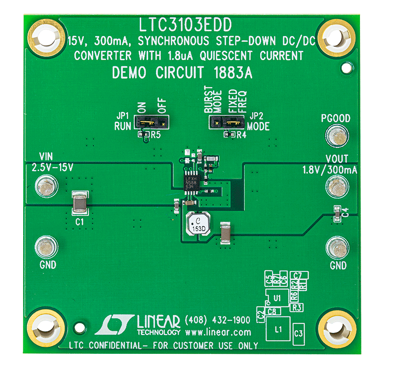 DC1883A Evaluation Board - Top View