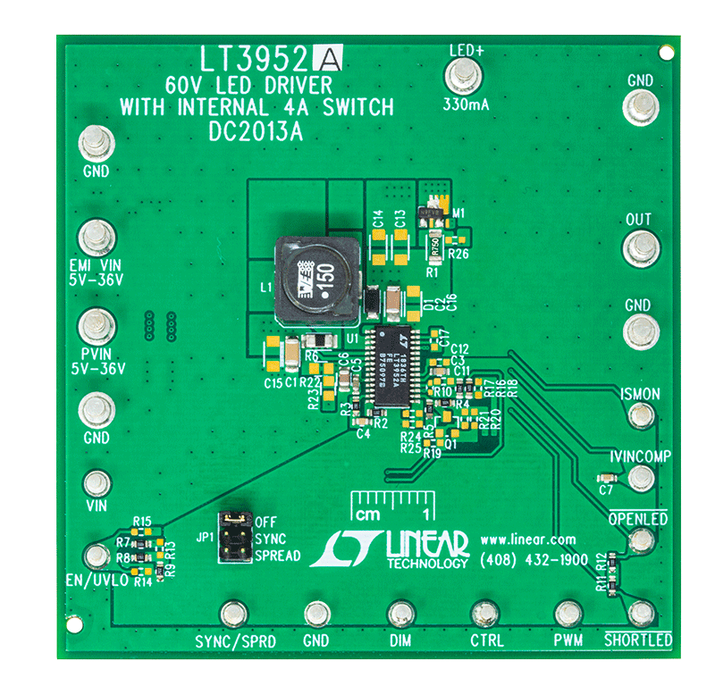 DC2013A Evaluation Board - Top View