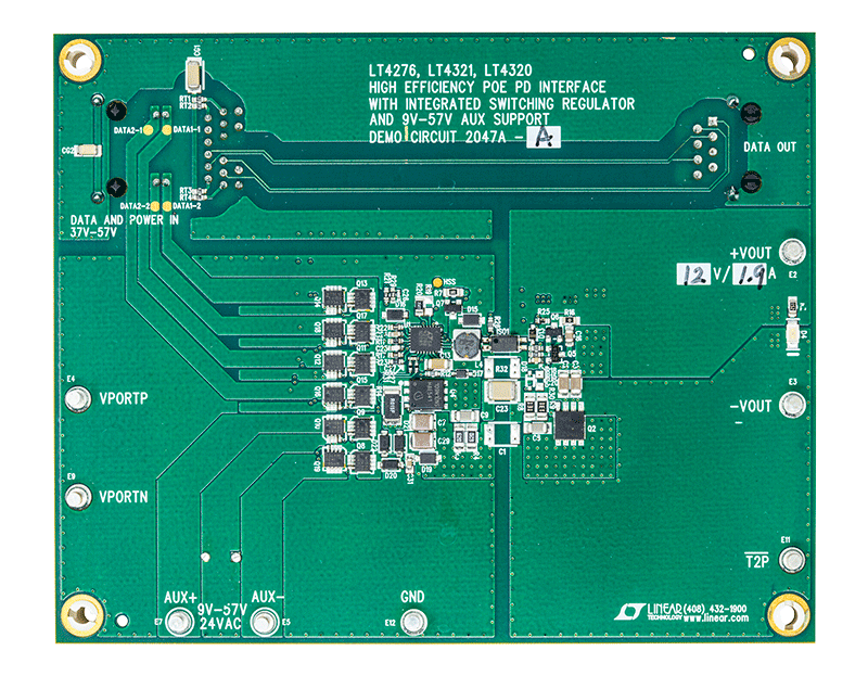 DC2047A-A Evaluation Board - Top View