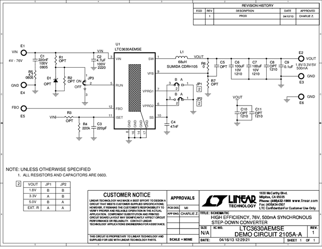 DC2105A-A - Schematic