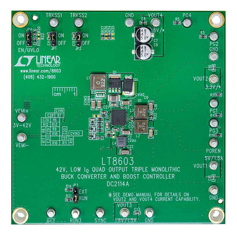 DC2114A Evaluation Board - Top View
