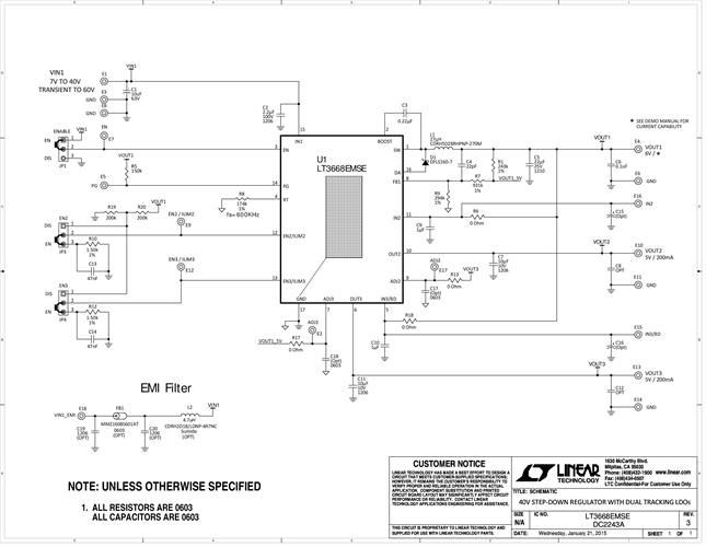 DC2243A - Schematic