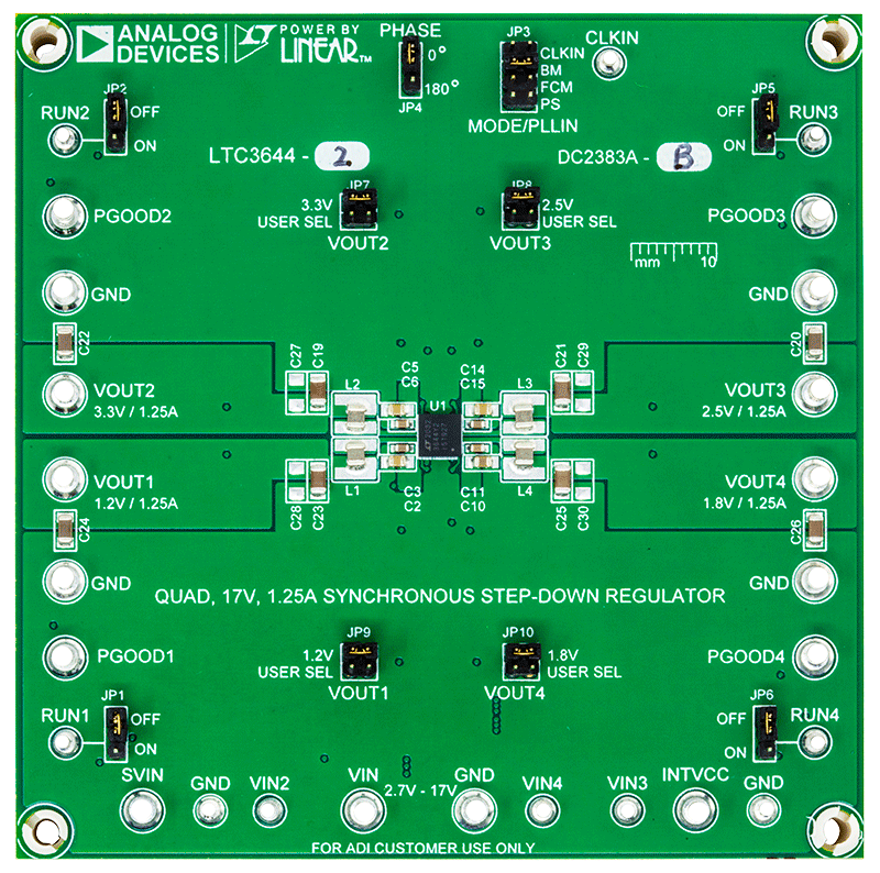 DC2383A-B Evaluation Board - Top View
