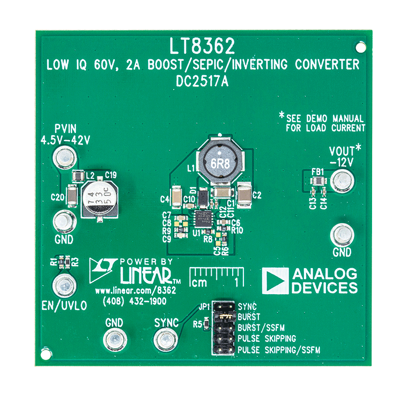 DC2517A Evaluation Board - Top View