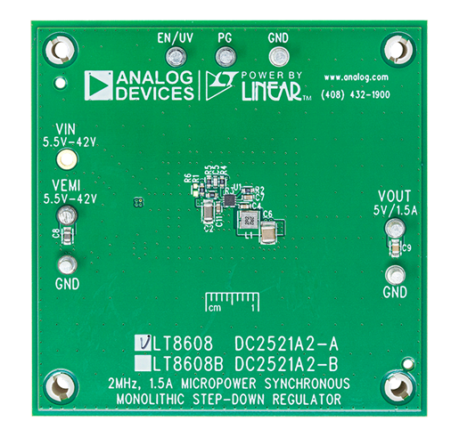 DC2521A-A Evaluation Board - Top View