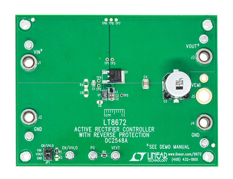 DC2548A Evaluation Board - Top View