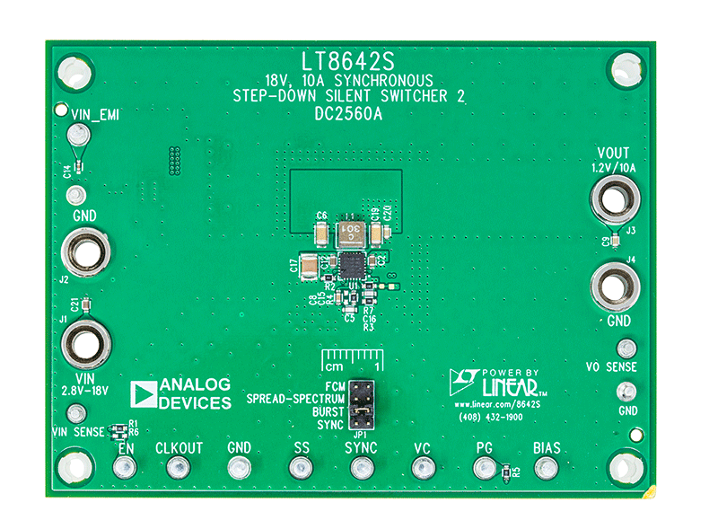 DC2560A Evaluation Board - Top View