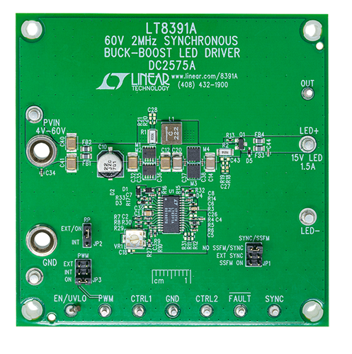 DC2575A Evaluation Board - Top View