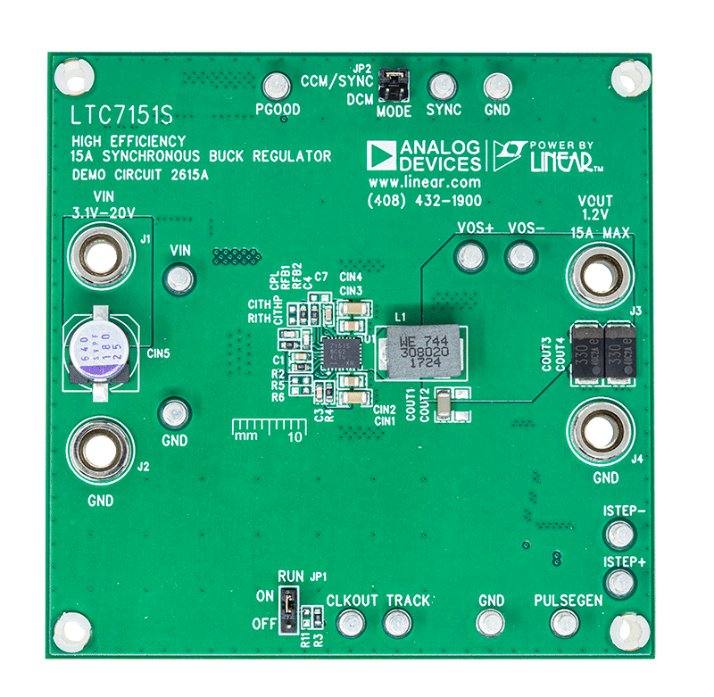 DC2615A Evaluation Board - Top View