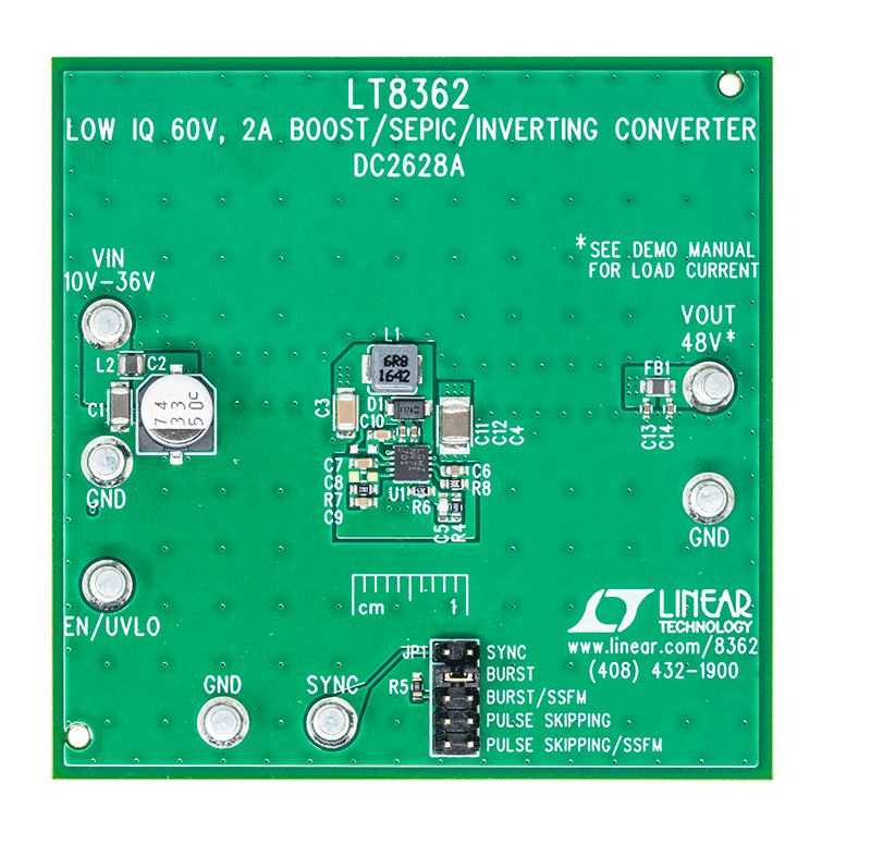 DC2628A Evaluation Board - Top View
