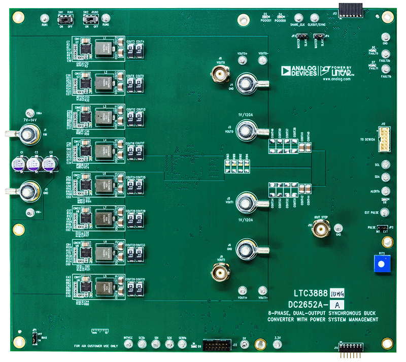 DC2652A-A Evaluation Board - Top View