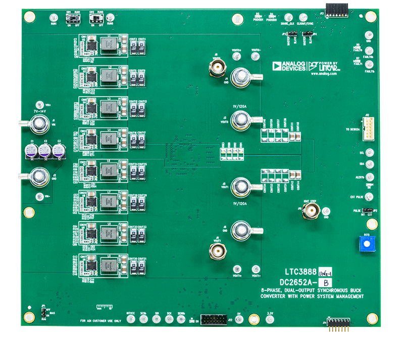 DC2652A-B Evaluation Board - Top View