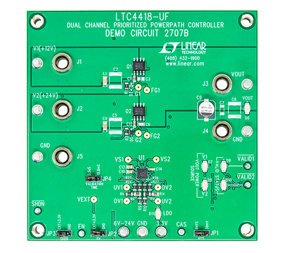 DC2707B Evaluation Board - Top View