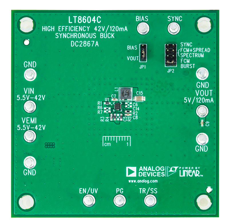 DC2867A Evaluation Board - Top View