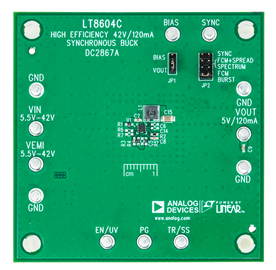 DC2867A Evaluation Board - Top View
