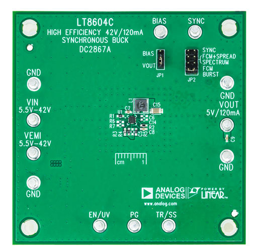 DC2867A Evaluation Board - Top View