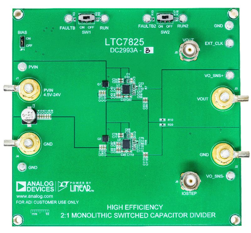 DC2993A-B Evaluation Board - Top View