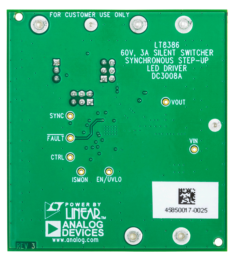 DC3008A Evaluation Board - Bottom View