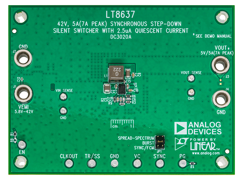 DC3020A Evaluation Board - Top View