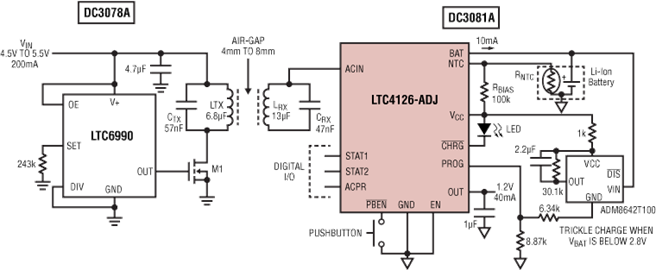 10mA Wireless Charging System Using DC3078A and DC3081A