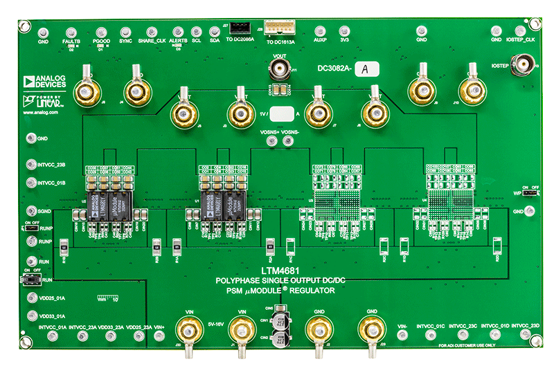 DC3082A-A Evaluation Board - Top View