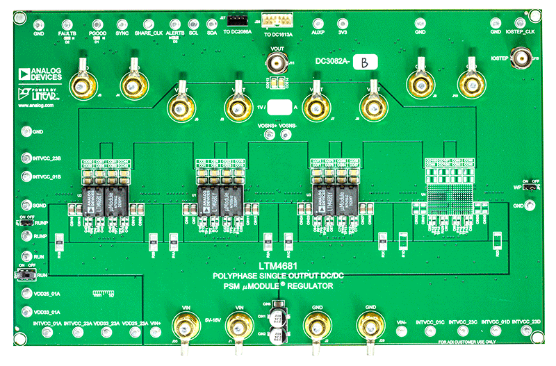 DC3082A-B Evaluation Board - Top View