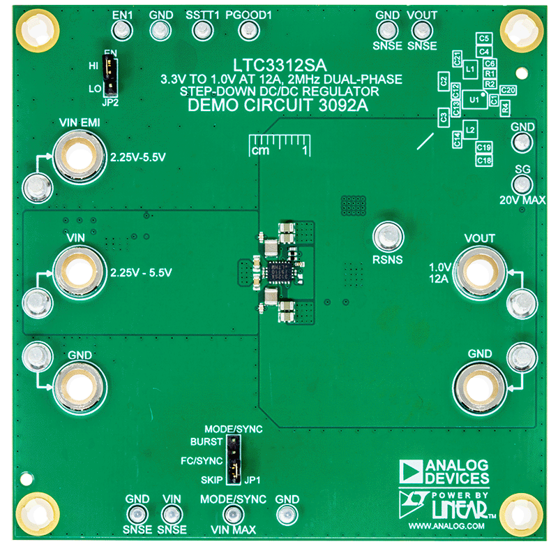 DC3092A Evaluation Board - Top View