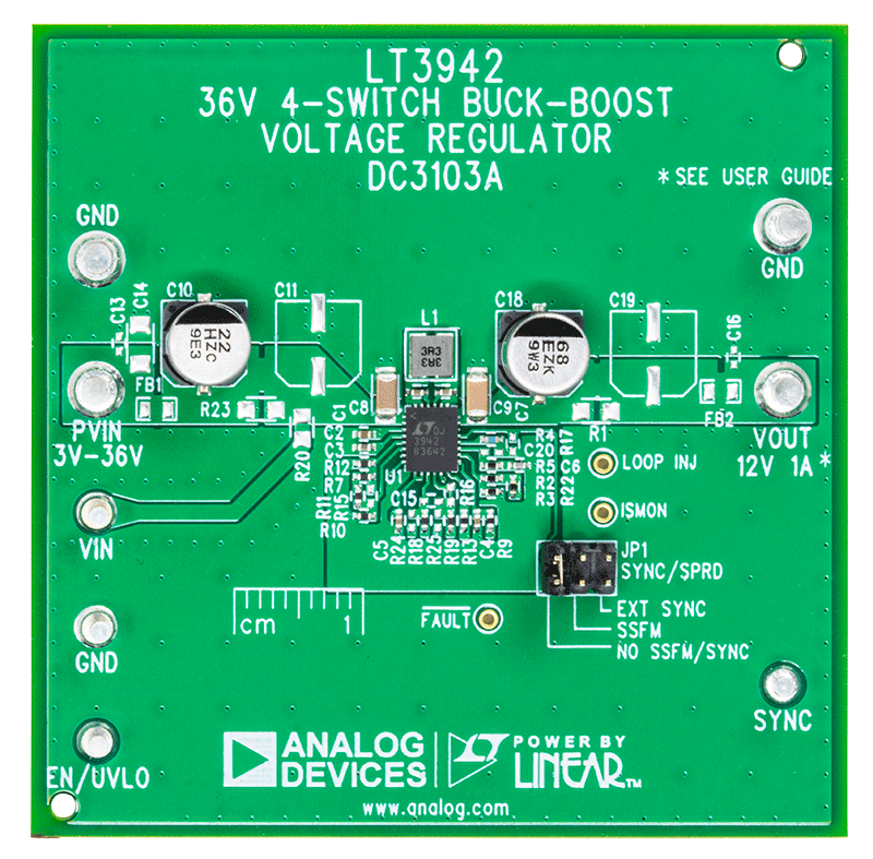 DC3103A Evaluation Board - Top View