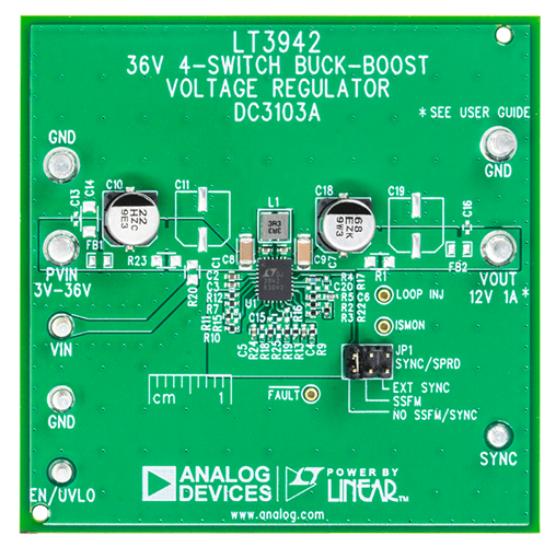 DC3103A Evaluation Board - Top View
