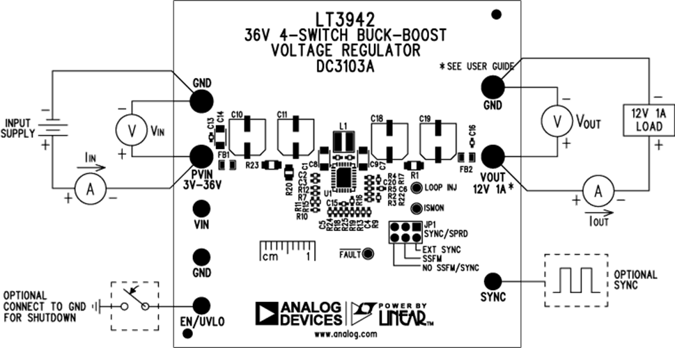 Test Procedure Setup Drawing for DC3103A