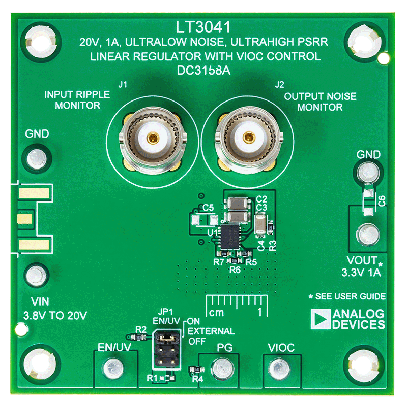 DC3158A Evaluation Board - Top View