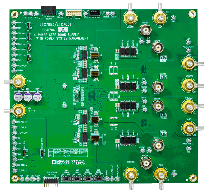 DC3170A-A Evaluation Board - Top View